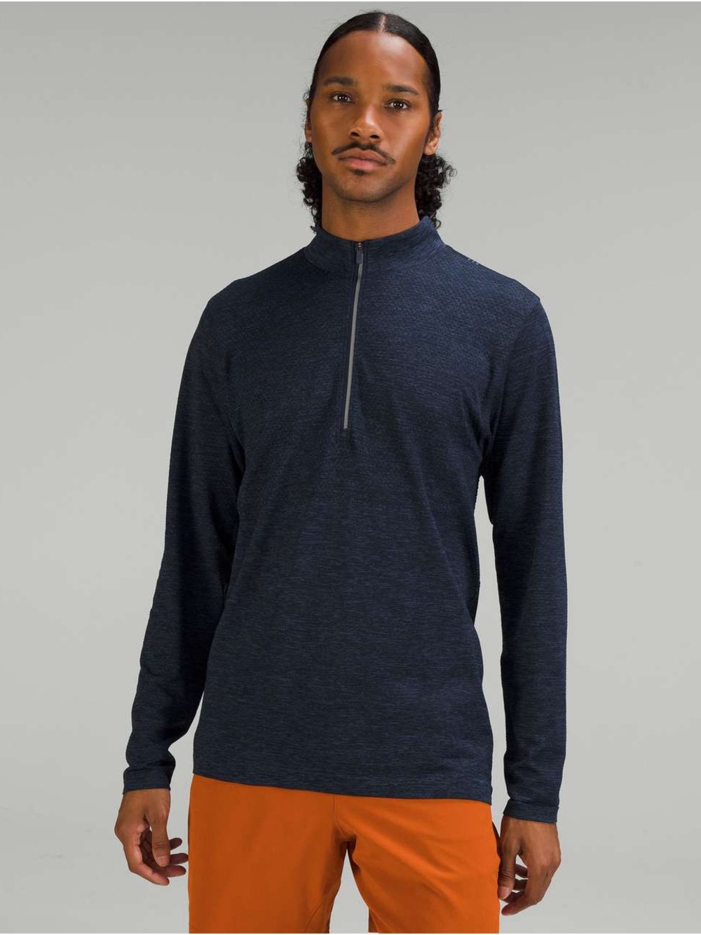 Lululemon Metal Vent Tech Midweight Half Zip Men’s L Mineral Blue True Navy
